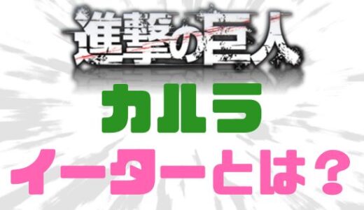 進撃の巨人 カルライーターとは？正体と衝撃の最後をあらためてまとめてみた