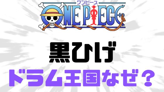 ワンピース黒ひげドラム王国なぜ