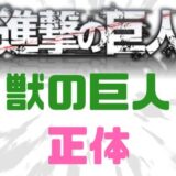 進撃の巨人獣の巨人正体
