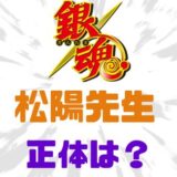 銀魂松陽先生の正体は？